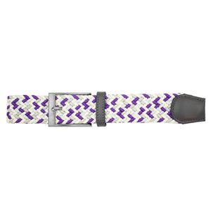 Purple, Grey, & White Elastic Belt