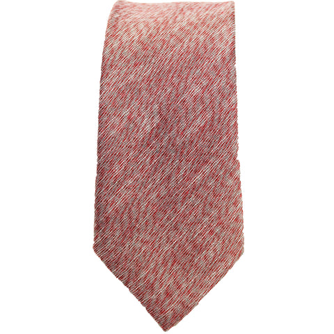 Burgundy & Grey Linen Tie